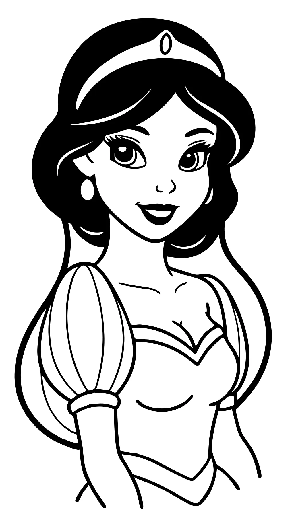 easy disney princess coloring pages